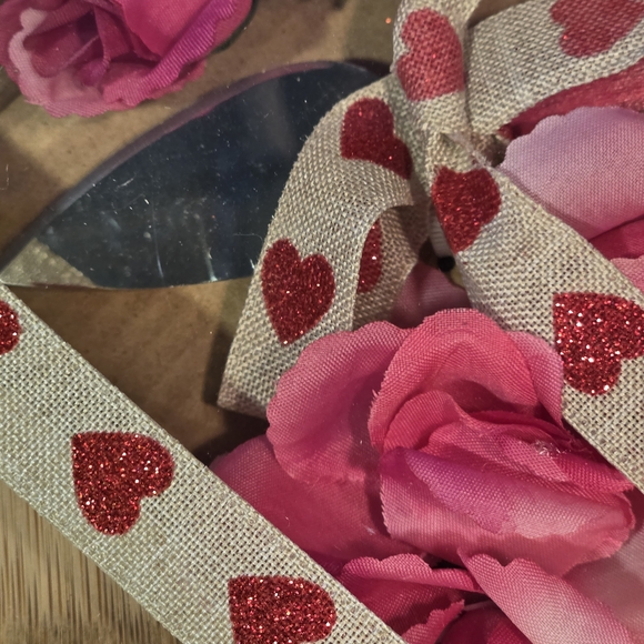 Heart-Shaped Bamboo Cutting Board with Red Heart Ribbon - Picture 4 of 4